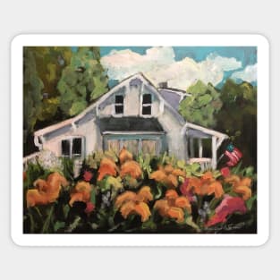 Daylilies at Windy Acre Cottage Sticker